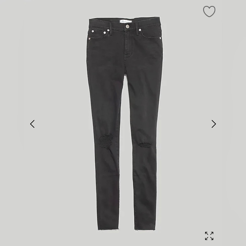 NWT Madewell 9" Mid-Rise Skinny Jeans in Black Sea